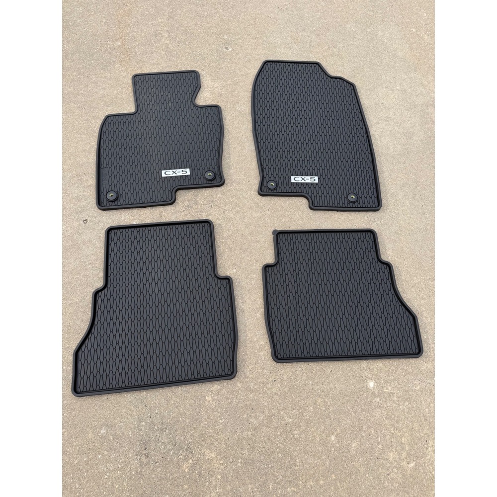 Mazda CX-5 All Weather Floor Mats Genuine OEM Black Rubber KBG6V0350 KBS6V0350